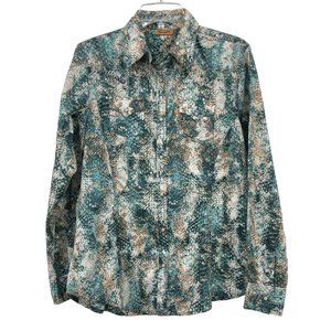 Wrangler Western Blouse Womens M Used Pearl Snap LW1021Q